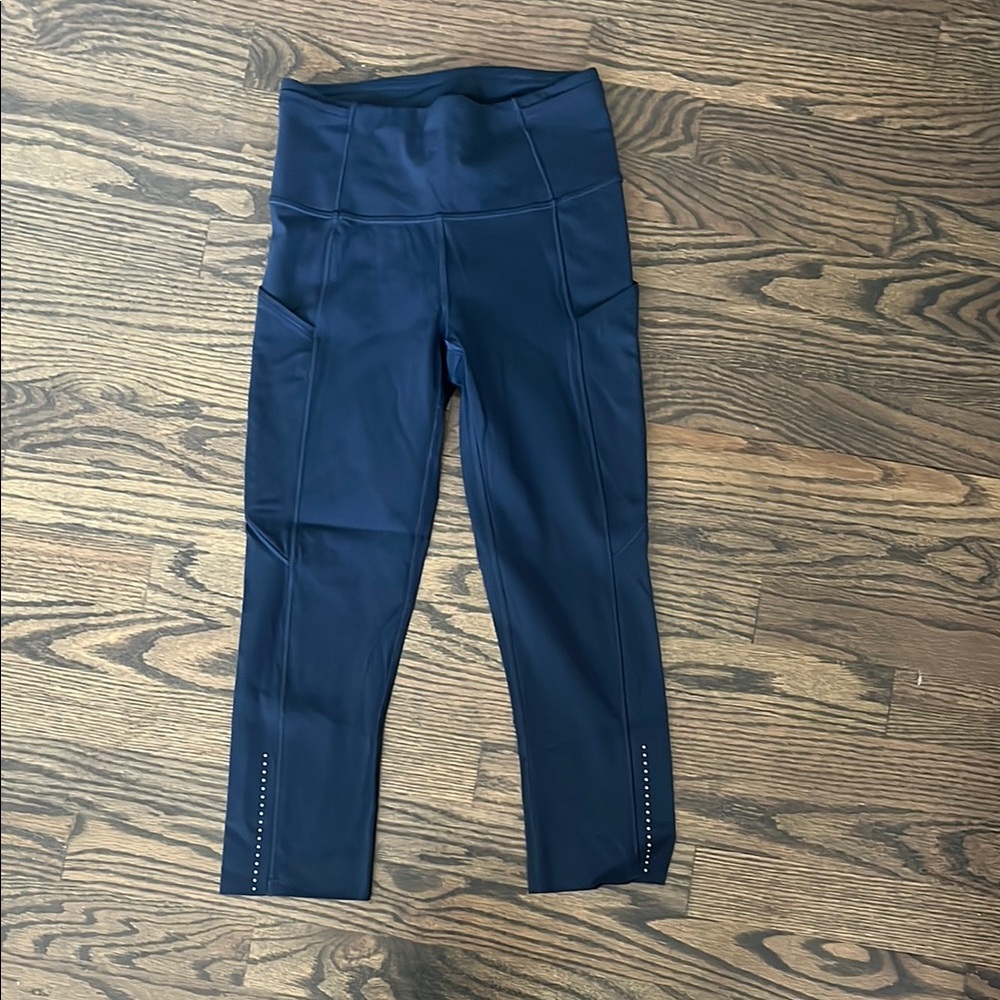Lululemon Blue Leggings High Waist Performance. Like new